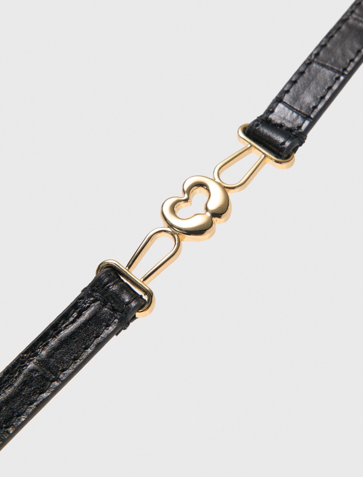 Maje Shop / Slim croc-effect leather belt