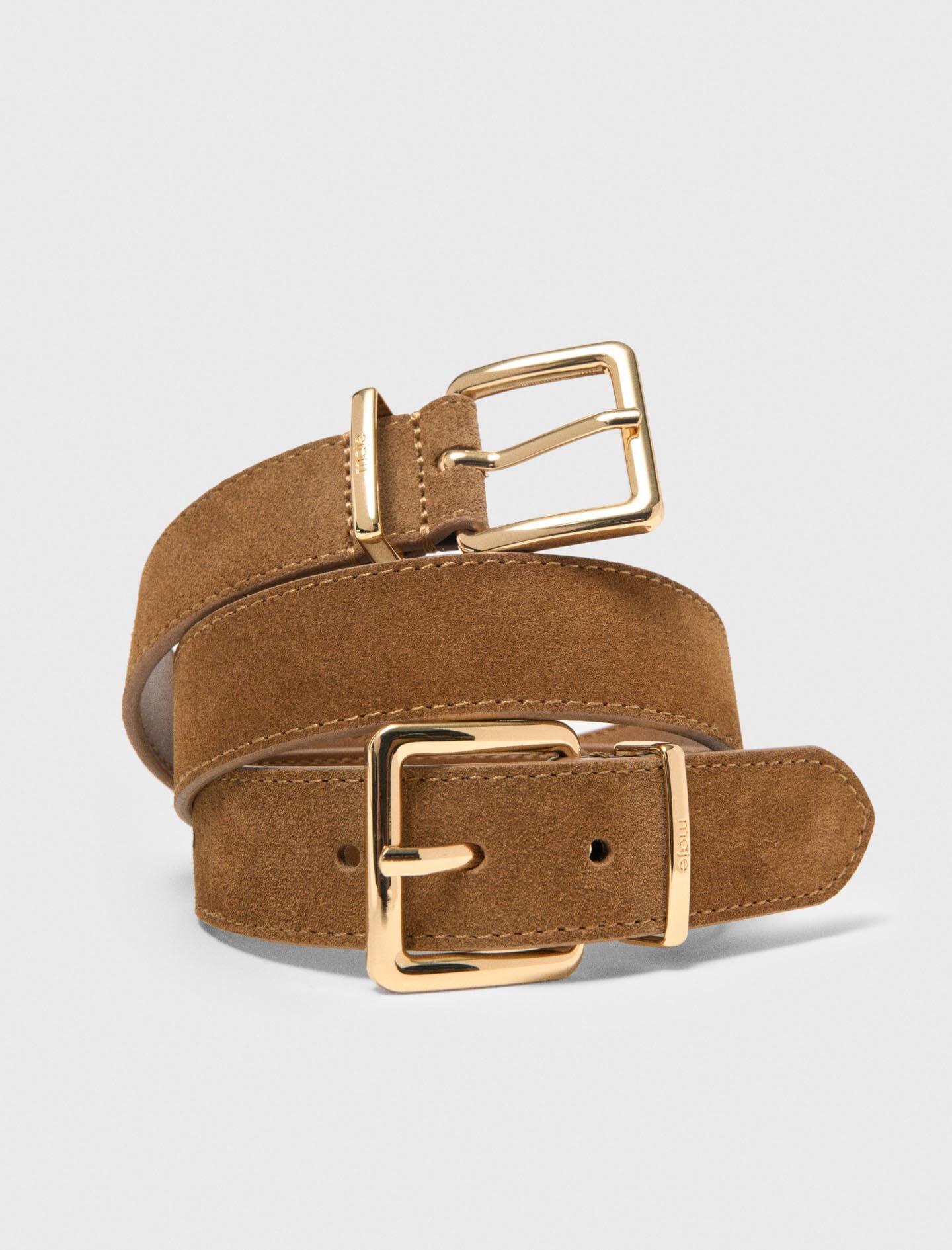 Maje Sale / Double buckle suede belt