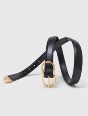 Maje Outlet / Double-buckle leather belt