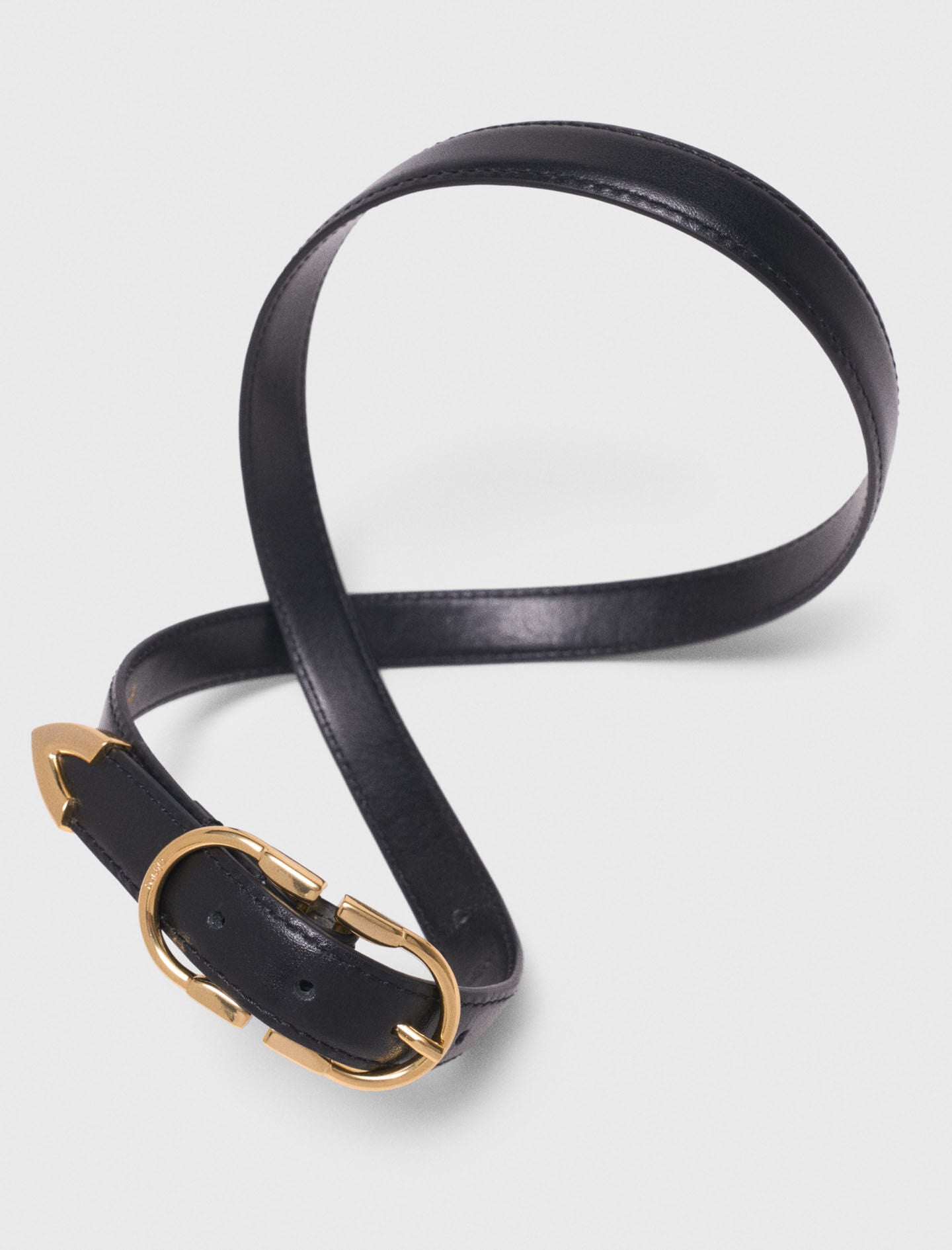 Maje Outlet / Double-buckle leather belt