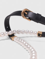 Maje New / Mixed bead and leather belt