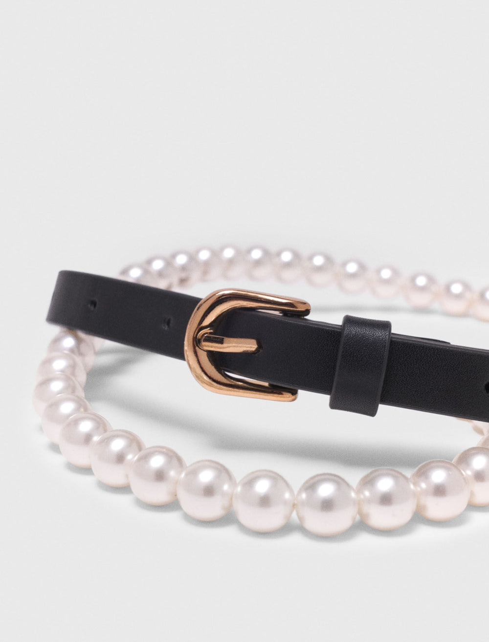 Maje New / Mixed bead and leather belt