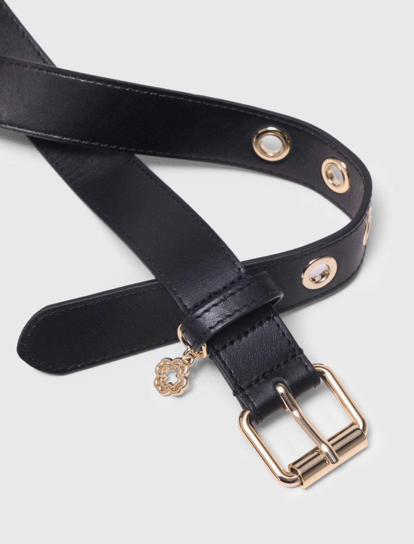 Maje Discount / Leather belt with Miss M buckle