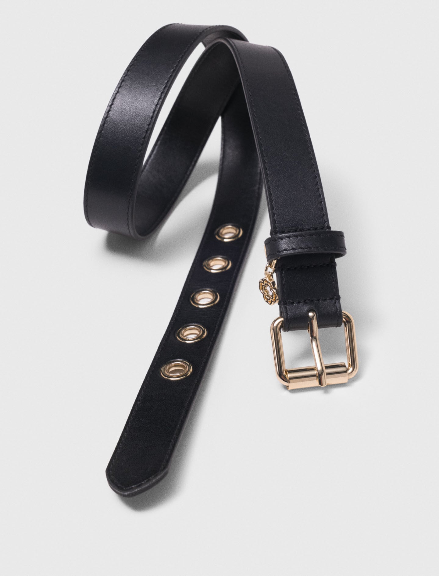 Maje Discount / Leather belt with Miss M buckle
