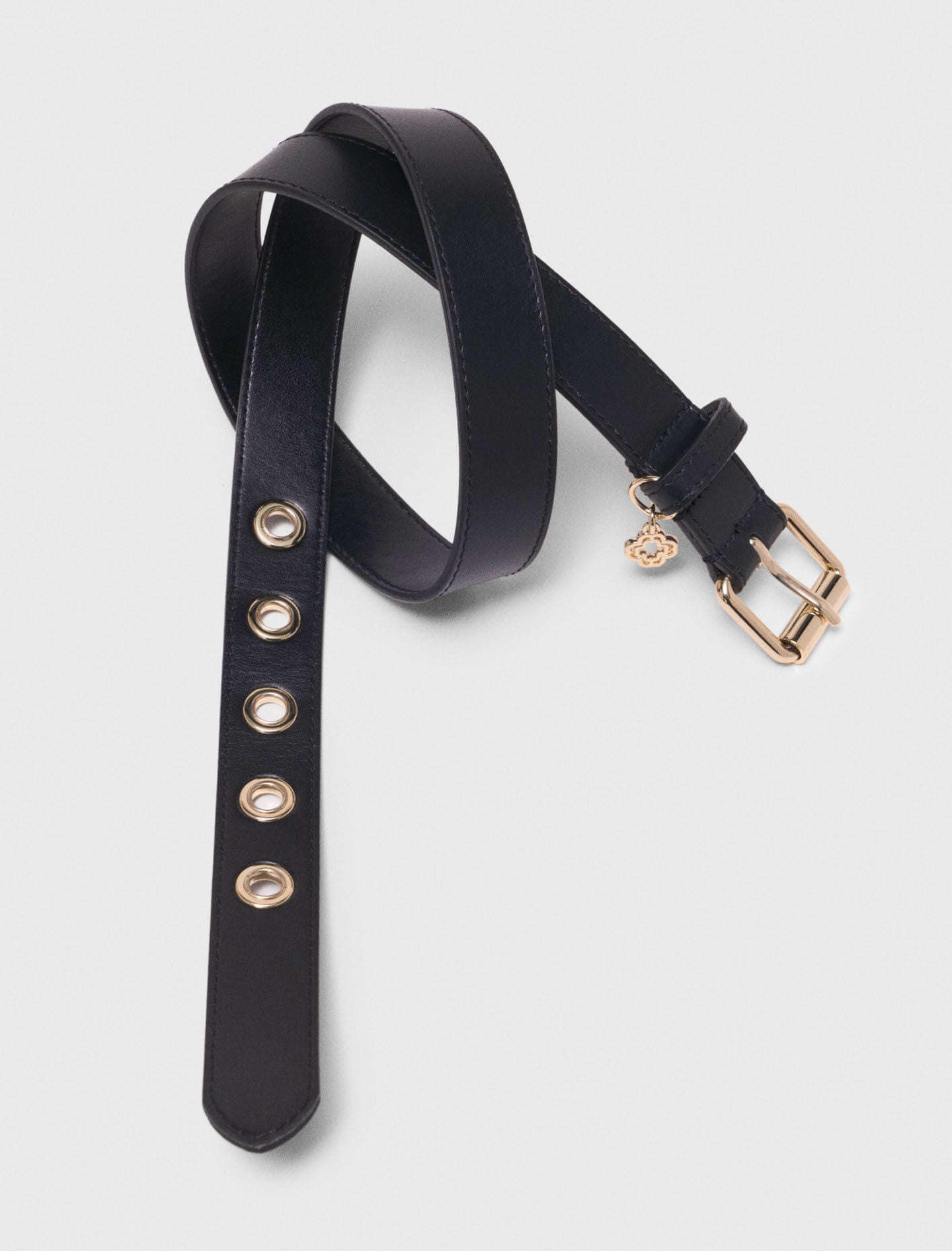 Maje Discount / Leather belt with Miss M buckle