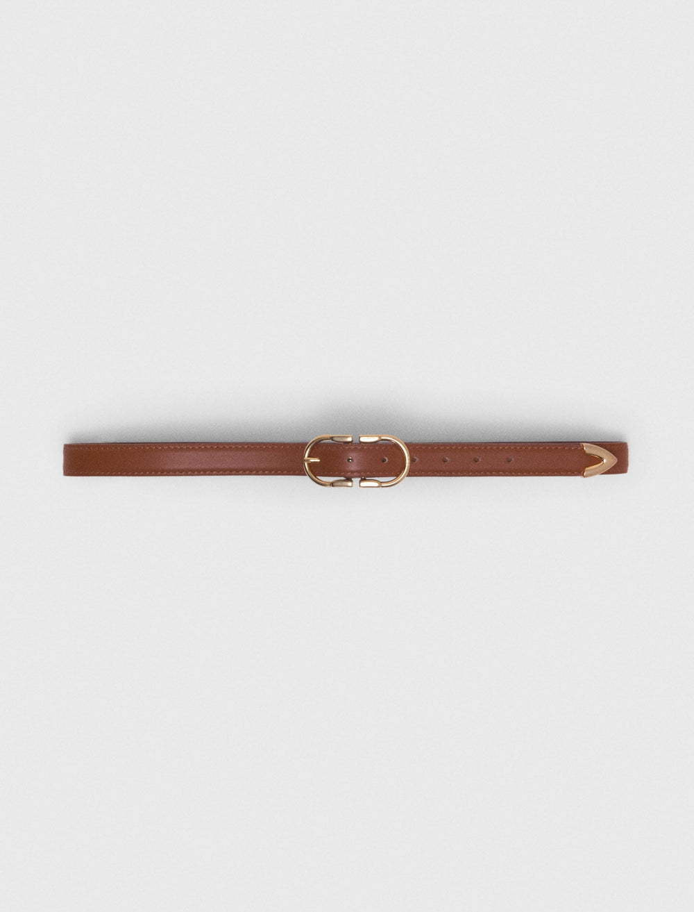 Maje Online / Double-buckle leather belt