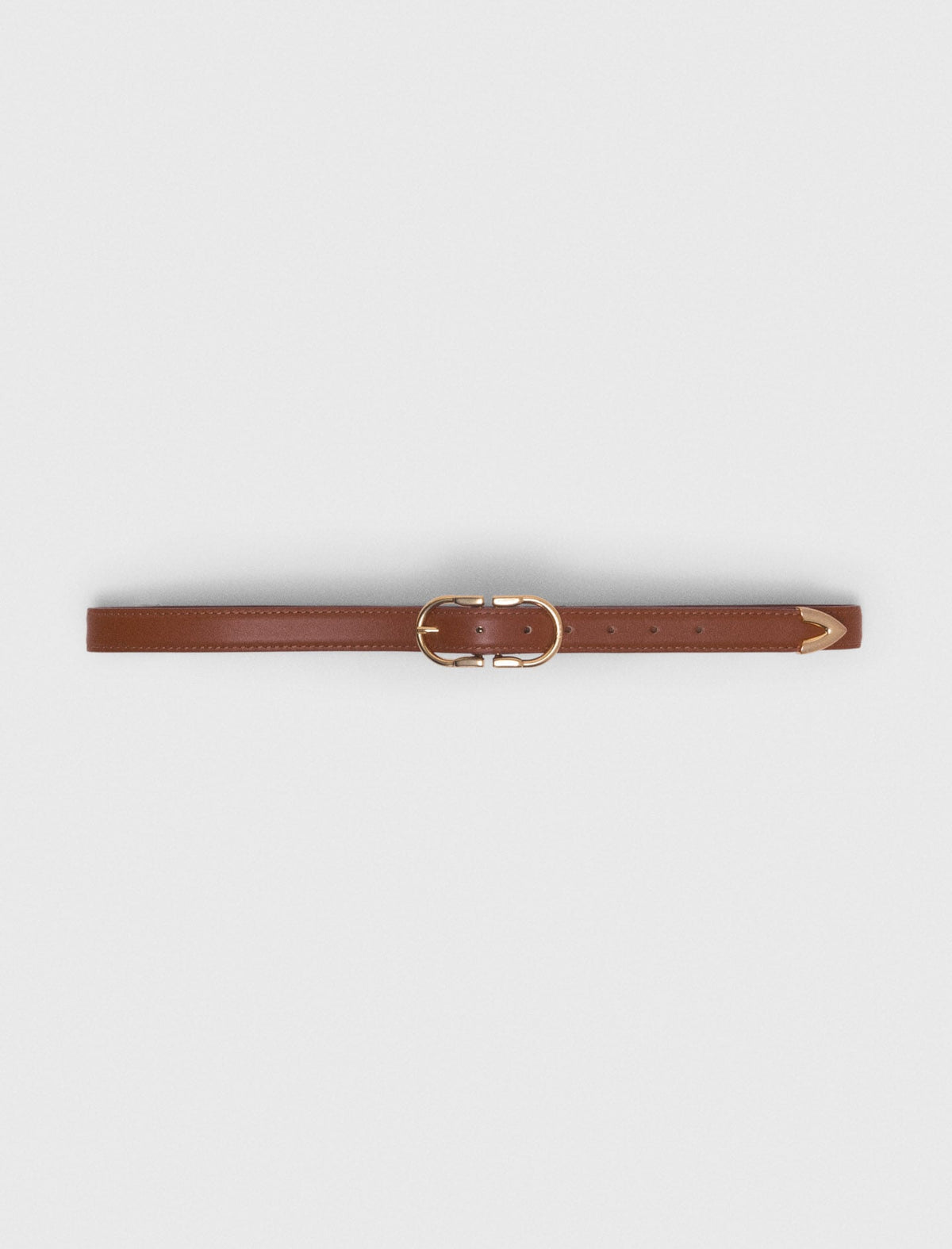 Maje Online / Double-buckle leather belt