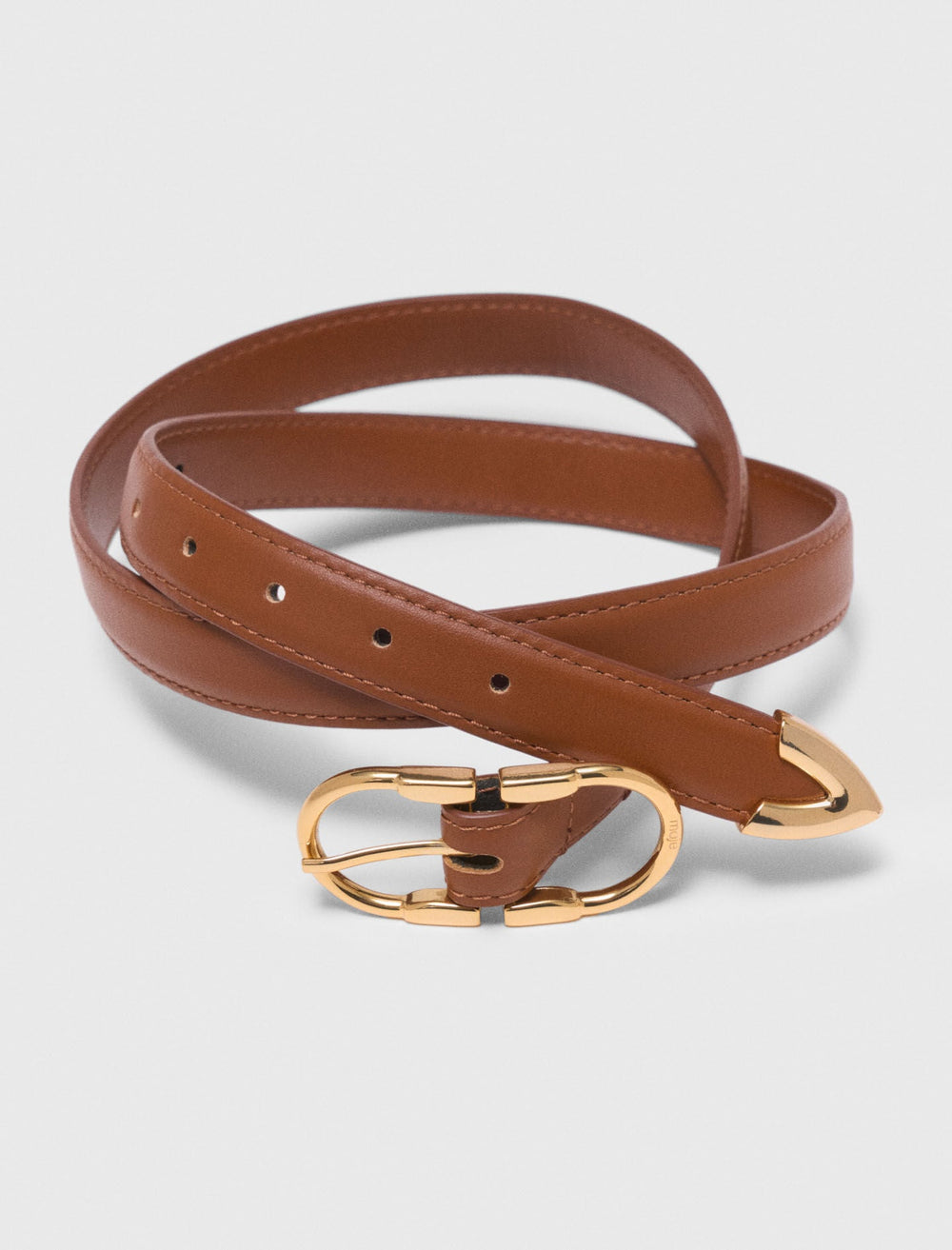 Maje Online / Double-buckle leather belt