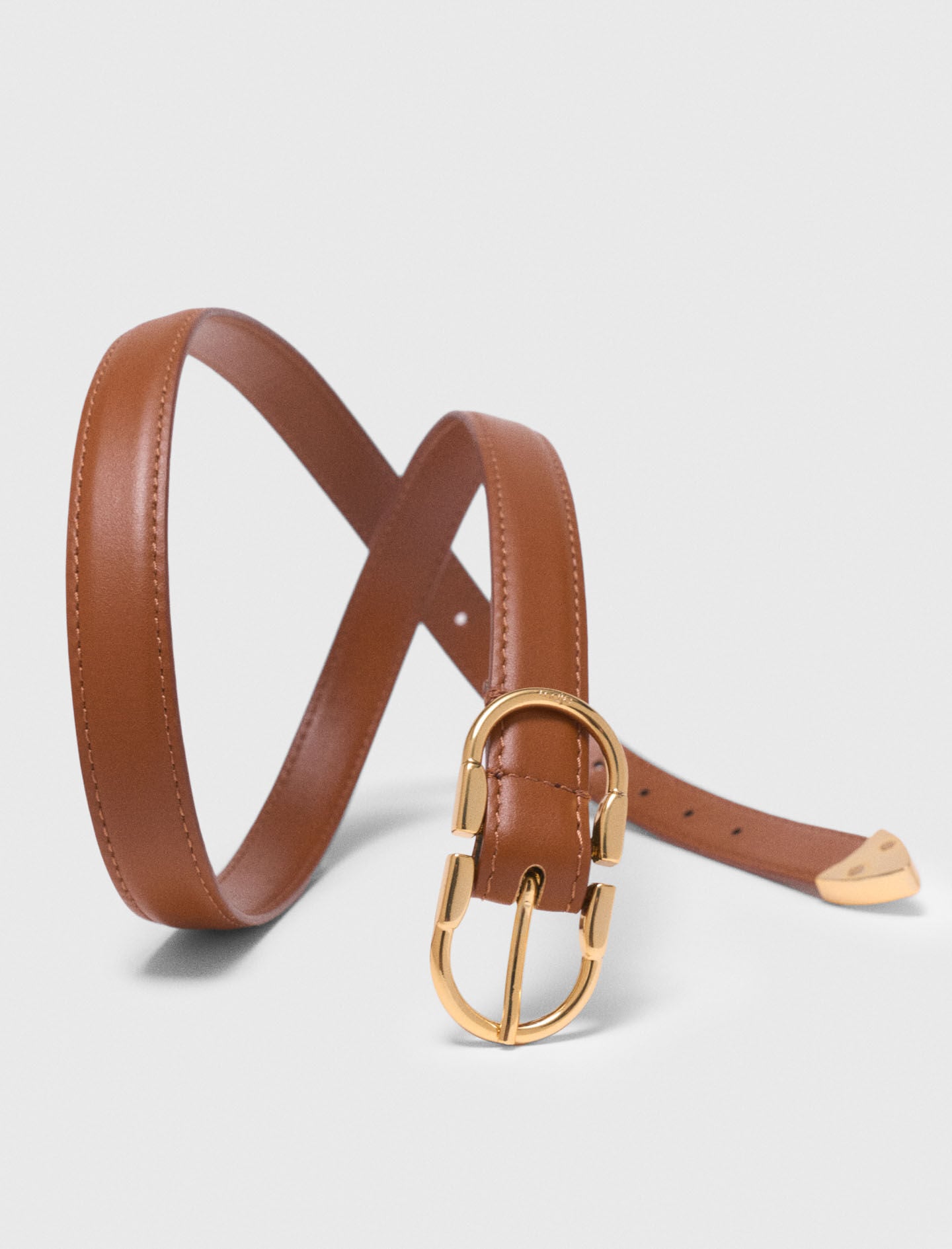 Maje Online / Double-buckle leather belt