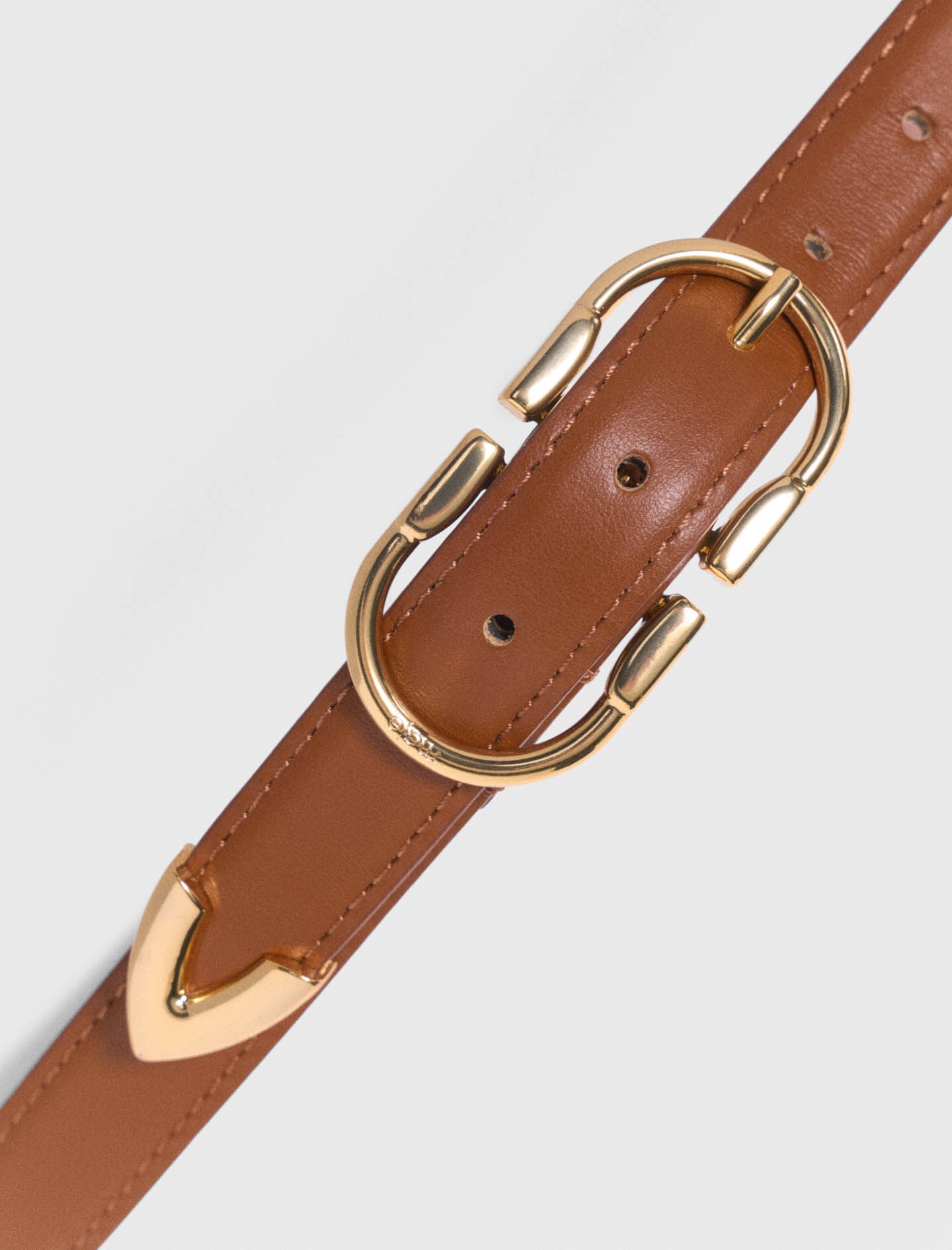 Maje Online / Double-buckle leather belt