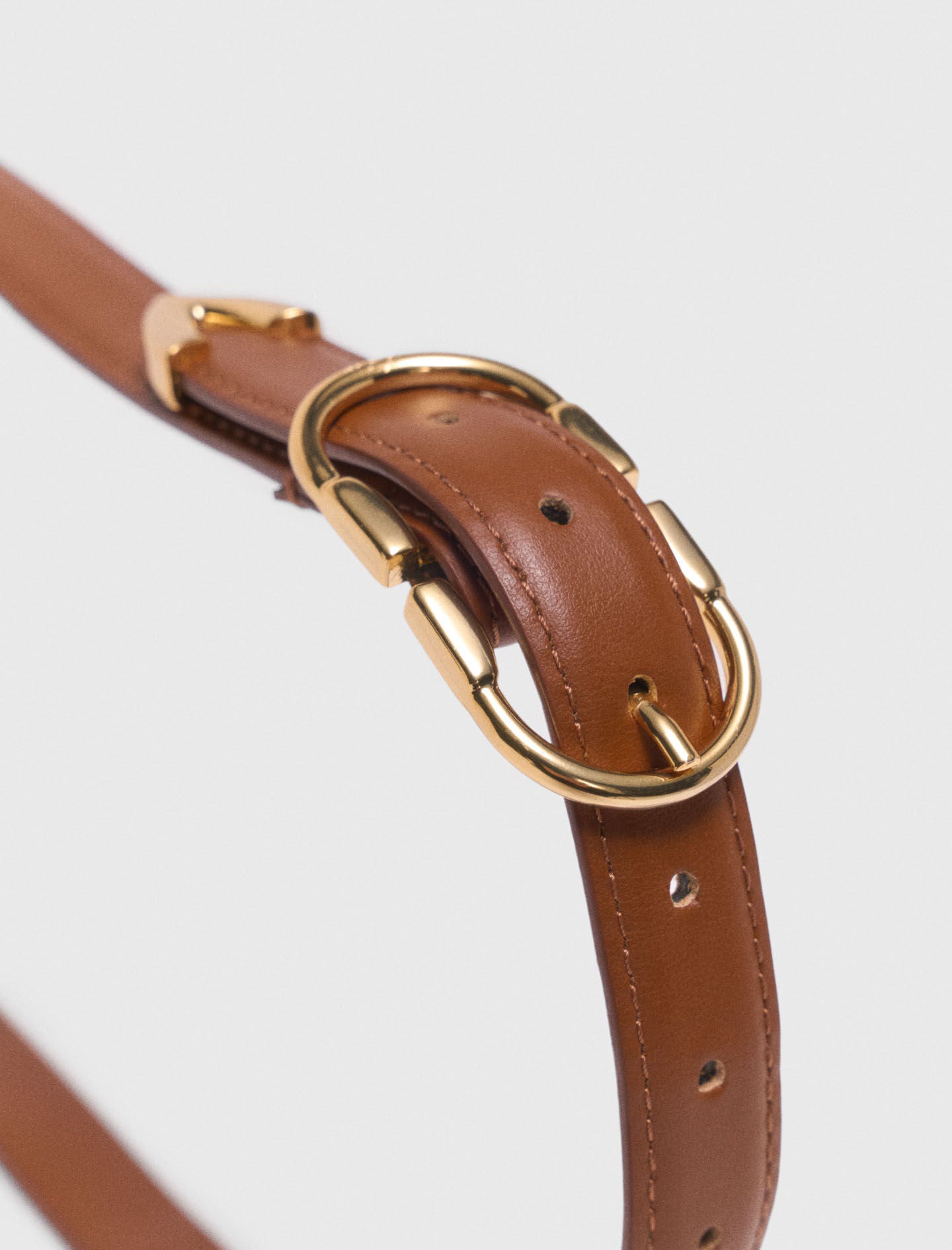 Maje Online / Double-buckle leather belt