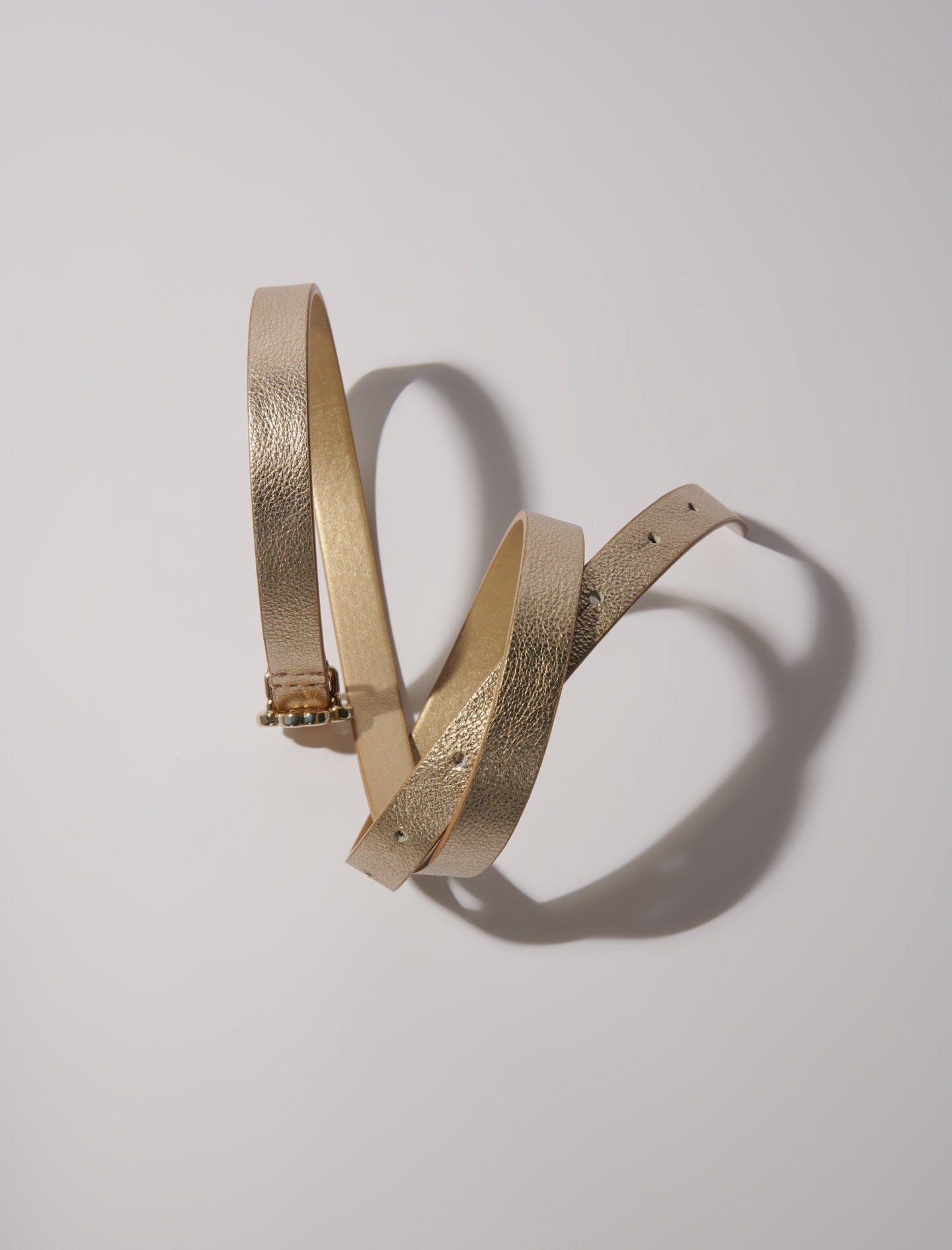 Maje Sale / Slim belt with Clover buckle