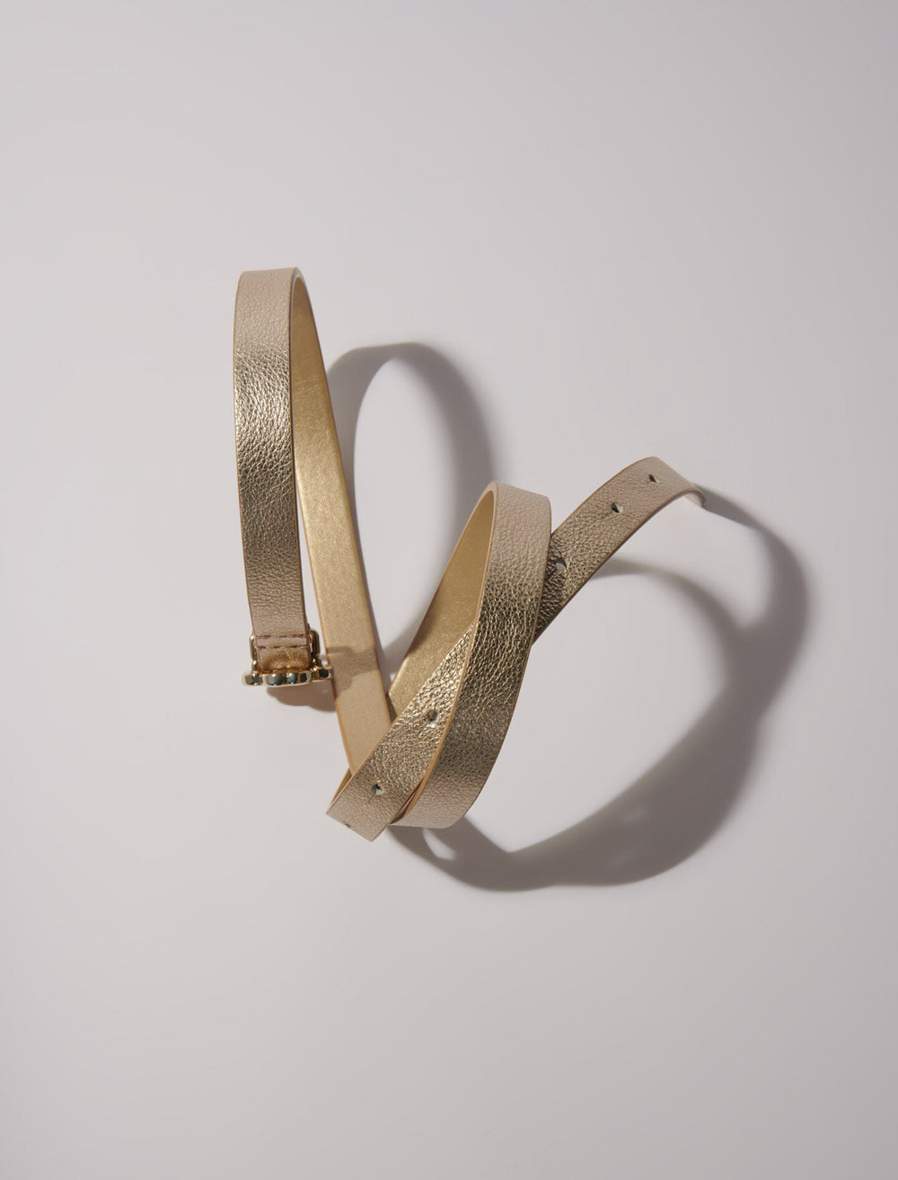 Maje Sale / Slim belt with Clover buckle