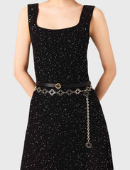 Maje On Sale / Two-tone Clover chain belt