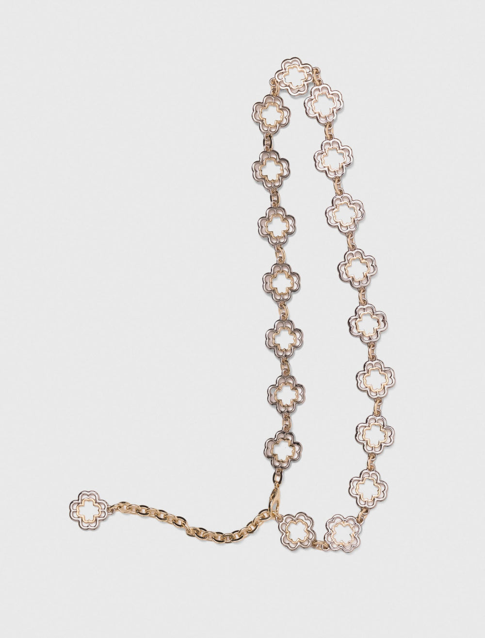 Maje On Sale / Two-tone Clover chain belt