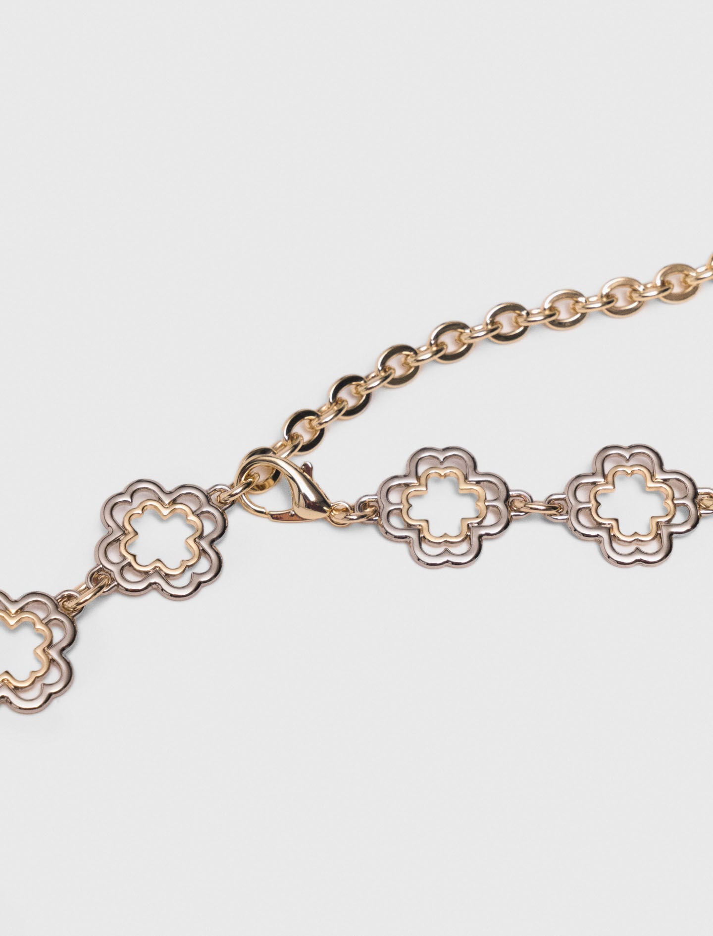 Maje On Sale / Two-tone Clover chain belt