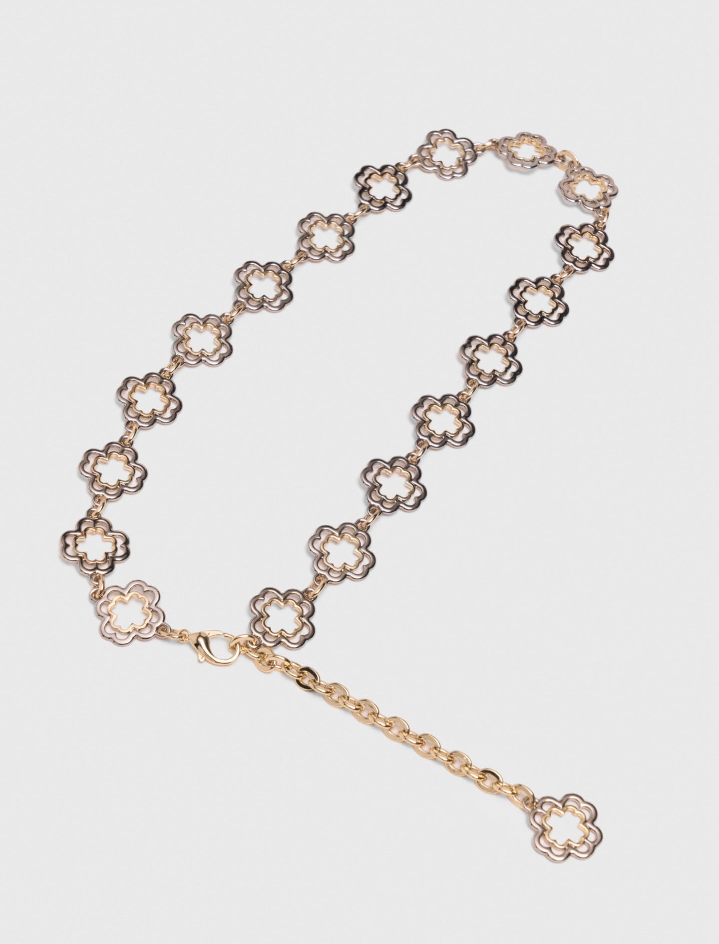 Maje On Sale / Two-tone Clover chain belt
