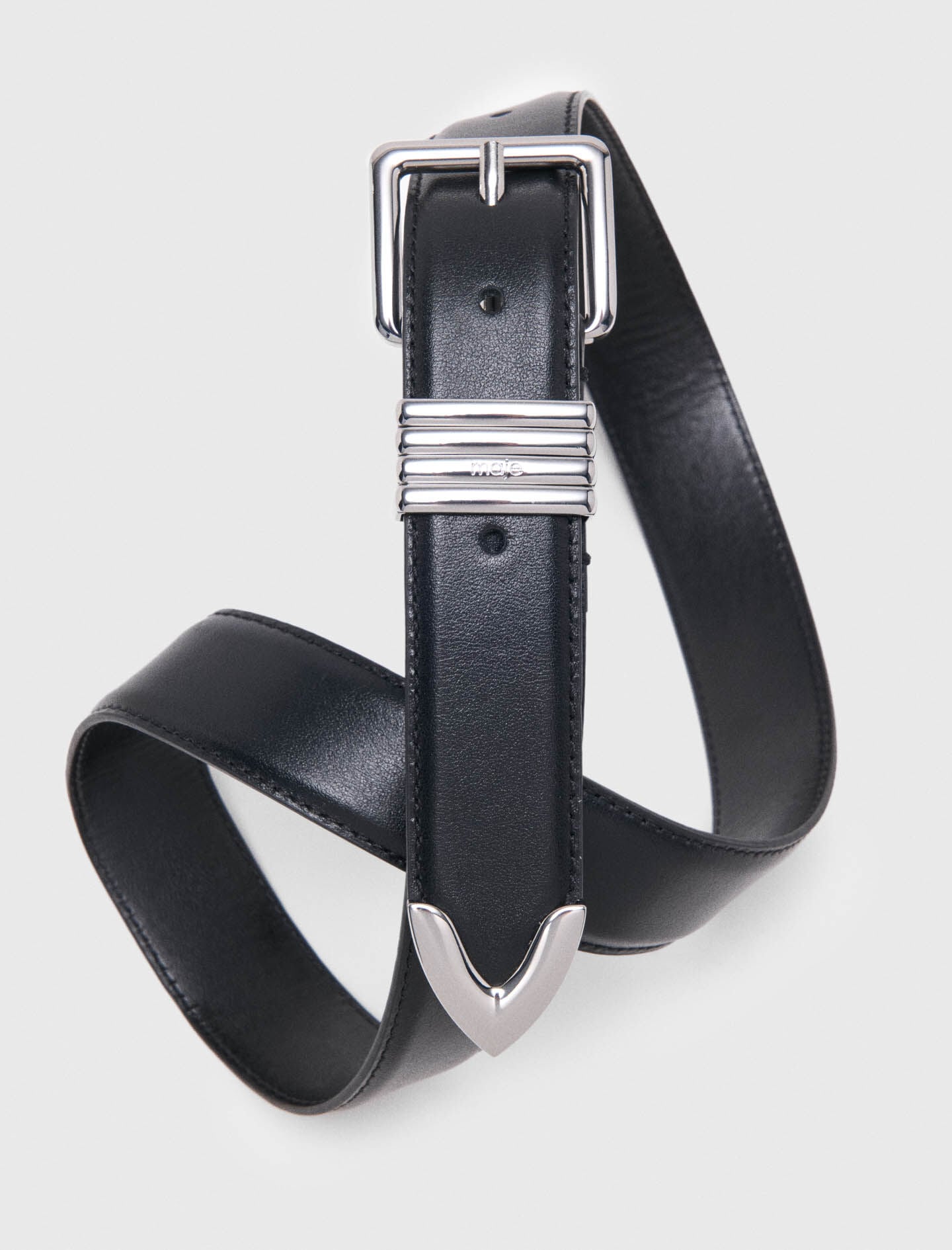 Maje New / Smooth leather belt