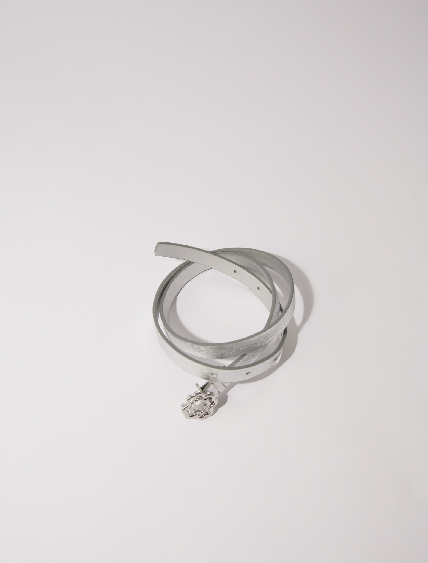 Maje On Sale / Slim belt with Clover buckle