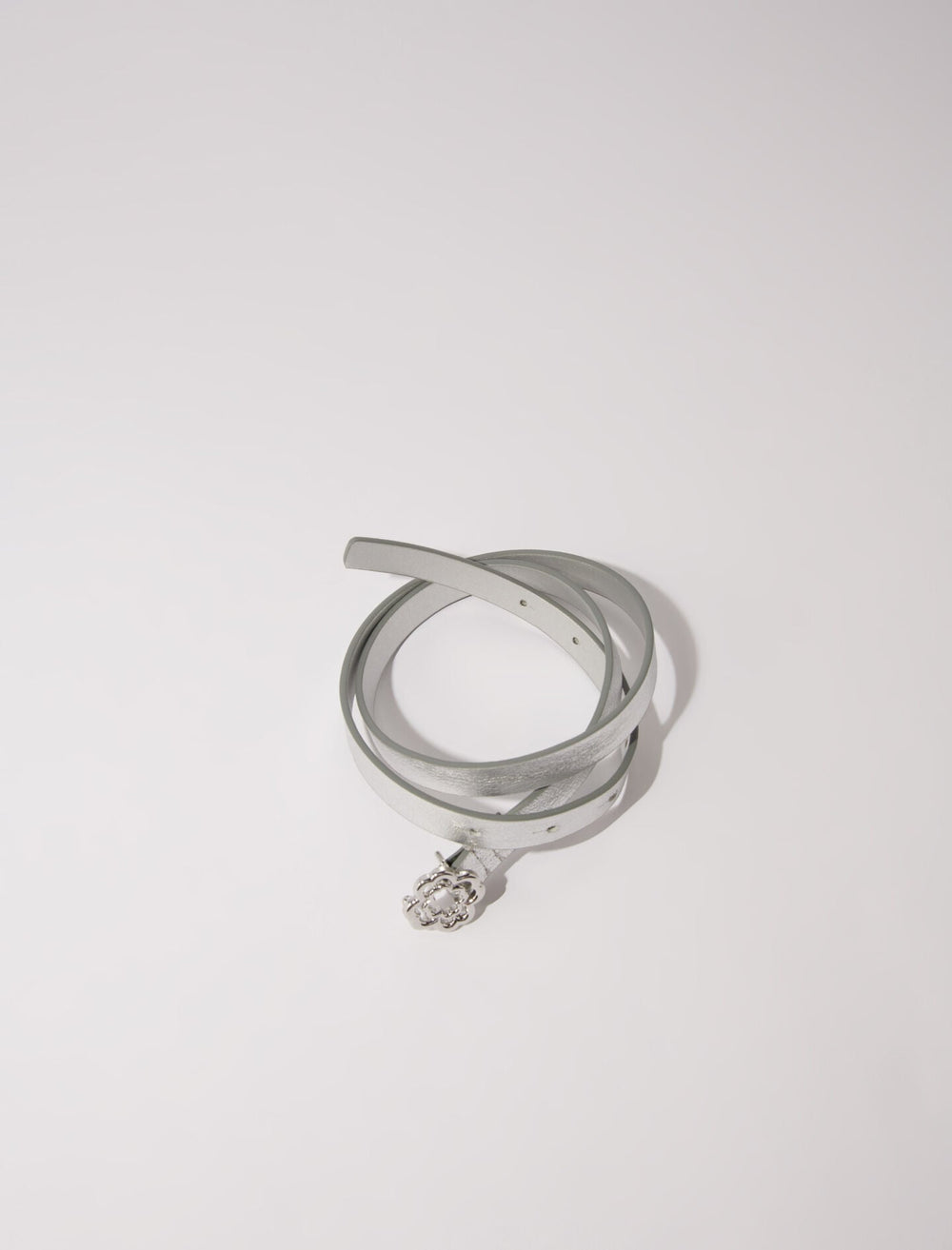 Maje On Sale / Slim belt with Clover buckle