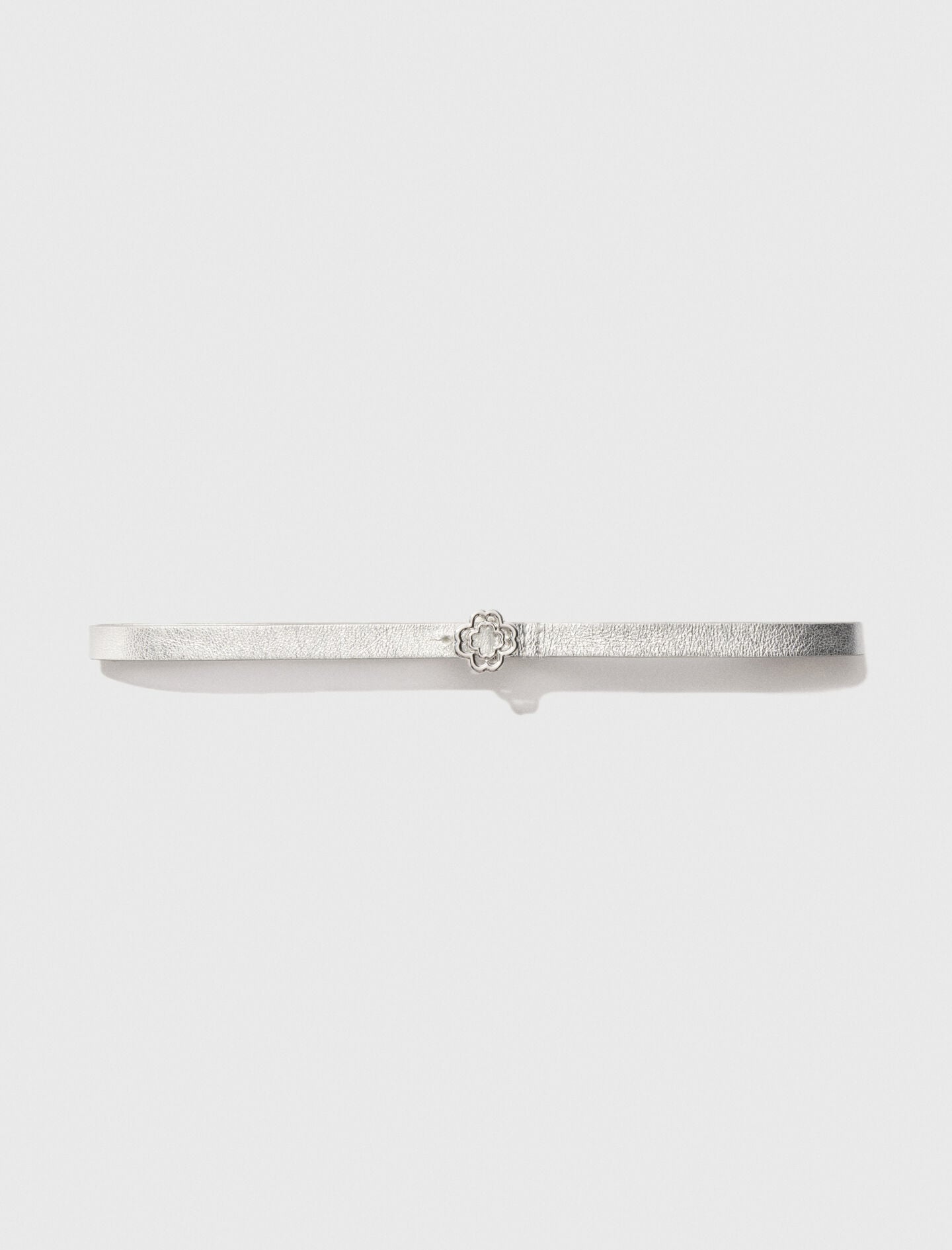 Maje On Sale / Slim belt with Clover buckle