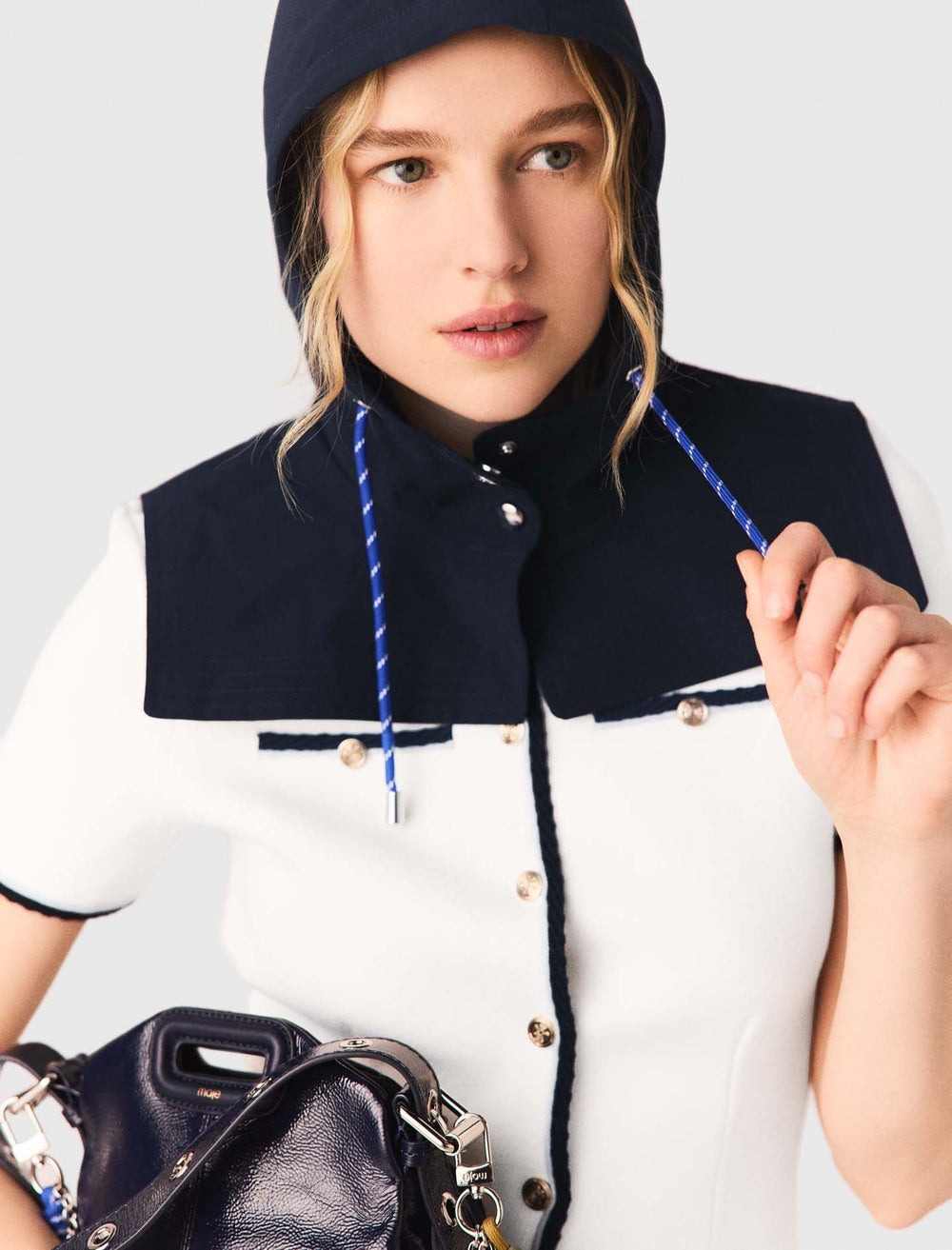 Maje On Sale / Waterproof drawstring hood