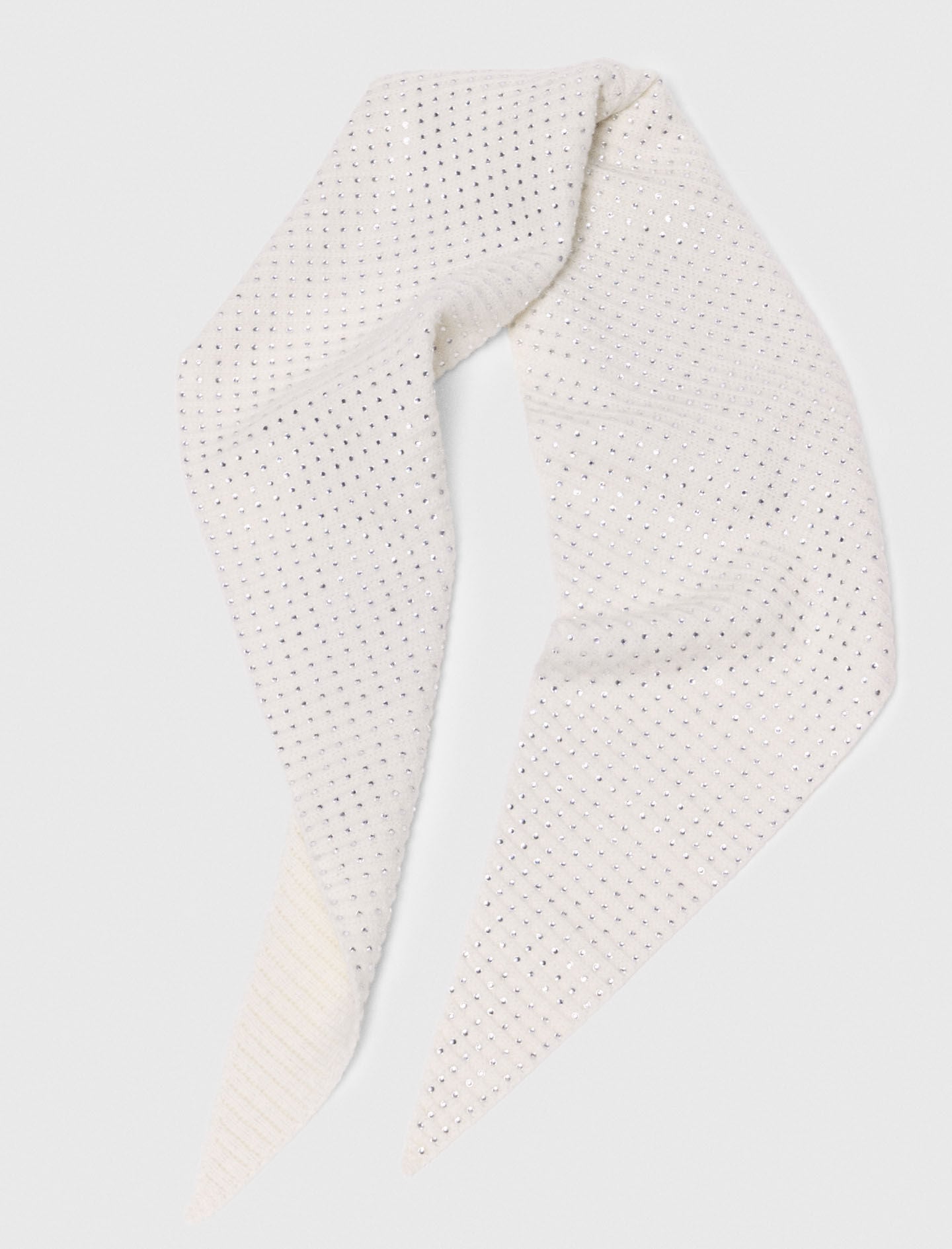 Maje New / Rhinestone wool triangle scarf