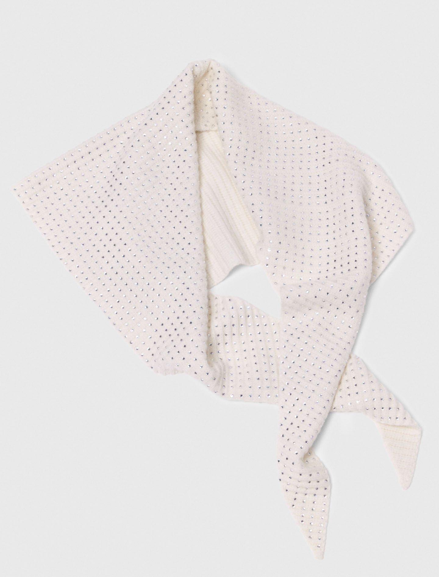 Maje New / Rhinestone wool triangle scarf
