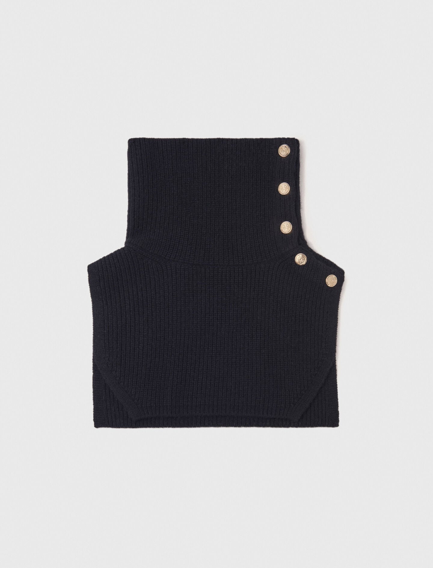 Maje Discount / Button-up wool mix collar wrap